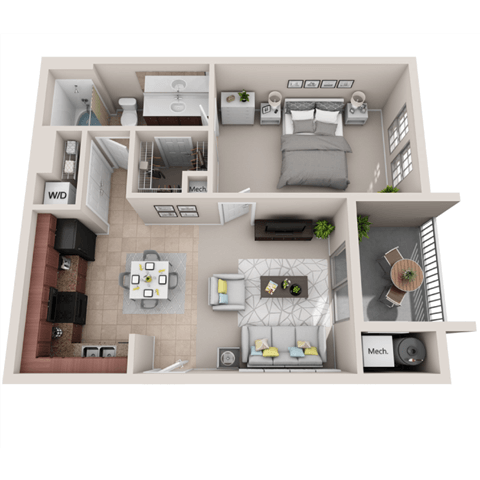 Solo Floor plan at Sonata Apartment Homes
